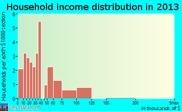 Trent household income distribution