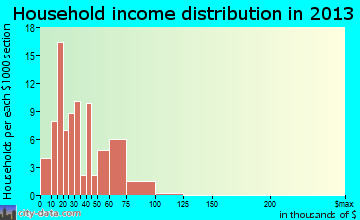 Tye household income distribution