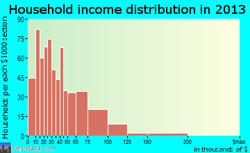 Vernon household income distribution