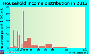 Wyldwood household income distribution