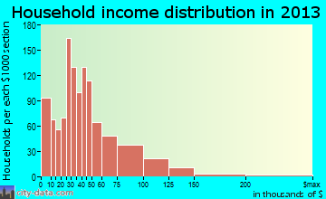 Twentynine Palms household income distribution