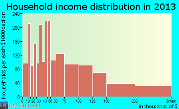 Union City household income distribution