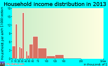 Benson household income distribution