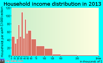Hurricane household income distribution