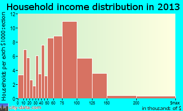Naples household income distribution