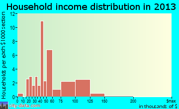 Newton household income distribution
