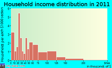 Newbury household income distribution