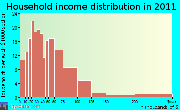 Castleton household income distribution