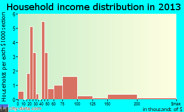 Surry household income distribution