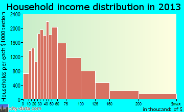 Virginia Beach household income distribution