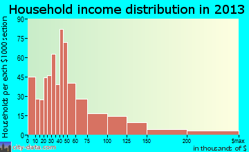 Williamsburg household income distribution