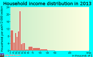 Bassett household income distribution