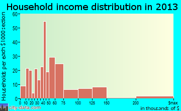 Bridgewater household income distribution
