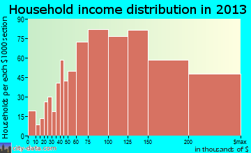 Burke household income distribution