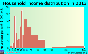 Chatmoss household income distribution