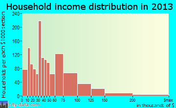 Chester household income distribution