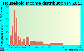 Chincoteague household income distribution