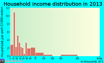 Drakes Branch household income distribution