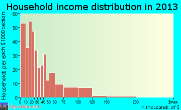 Farmville household income distribution