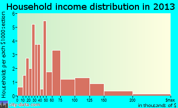 Irvington household income distribution