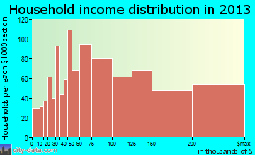 Oakton household income distribution