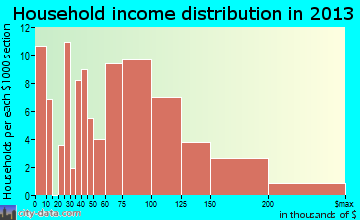 Warm Beach household income distribution