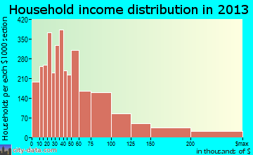 Auburn household income distribution