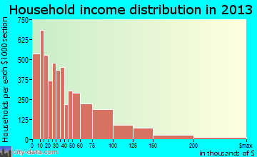 Bellingham household income distribution