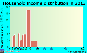 Brady household income distribution