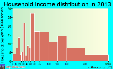 Brier household income distribution