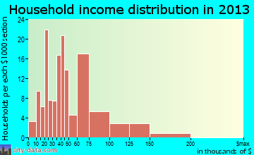 Central Park household income distribution