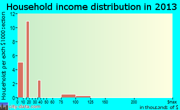 Chinook household income distribution