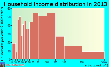 East Renton Highlands household income distribution