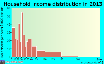 Forks household income distribution