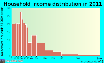 Angels City household income distribution