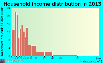 Newport household income distribution