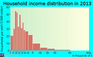 West Clarkston-Highland household income distribution