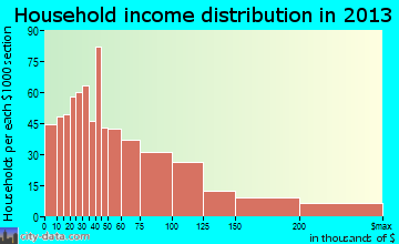 Auburn household income distribution