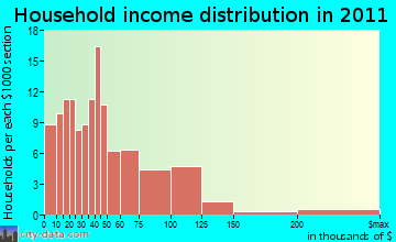 Point Roberts household income distribution