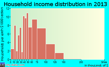 Rainier household income distribution