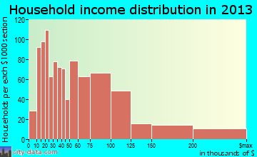 Salmon Creek household income distribution