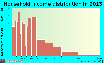 Brookhaven household income distribution