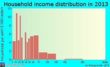 Coal Fork household income distribution