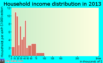 Elizabeth household income distribution