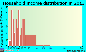 Ellenboro household income distribution