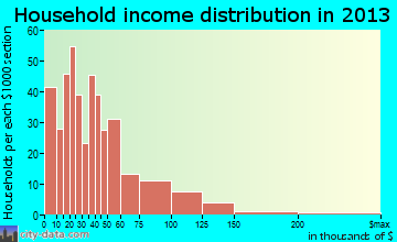 New Martinsville household income distribution