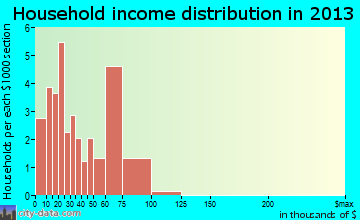 Peterstown household income distribution