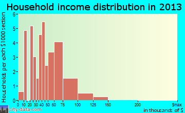 Waldo household income distribution