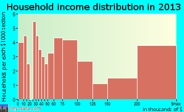 Bradbury household income distribution