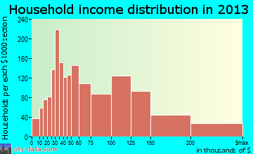 Madison household income distribution